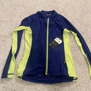 Women's Blue and Yellow Athletic Top